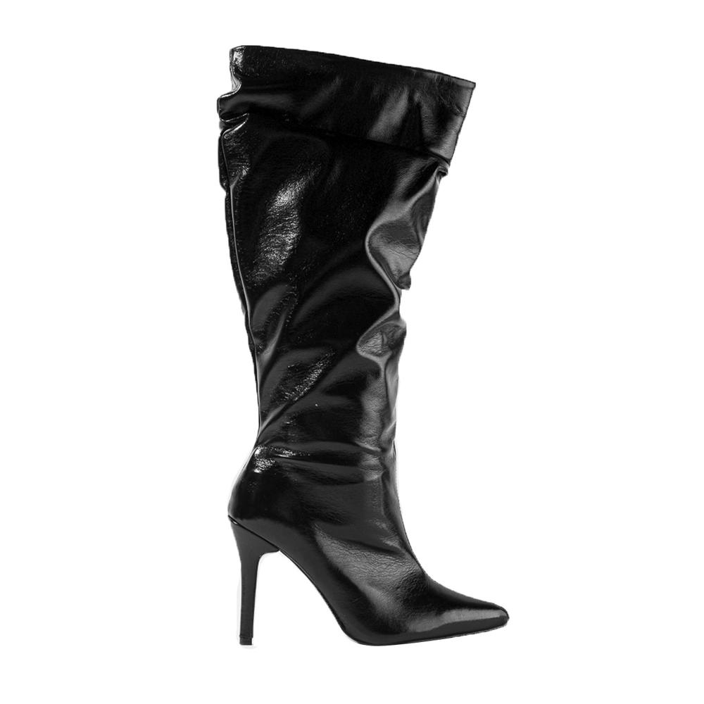 Foto 1 | Bota Alta Tacón Puntal Moda 10.5cm Para Mujer Walki Margot Negro