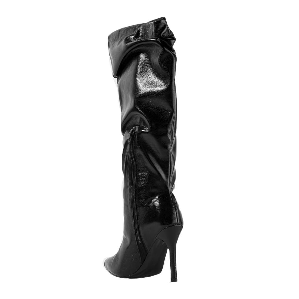 Foto 5 pulgar | Bota Alta Tacón Puntal Moda 10.5cm Para Mujer Walki Margot Negro