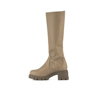 Foto 3 | Bota Alta Combat Militar Elástica 5cm Para Mujer Walki Mara Cafe