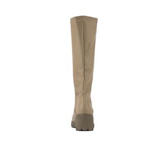 Foto 4 | Bota Alta Combat Militar Elástica 5cm Para Mujer Walki Mara Cafe