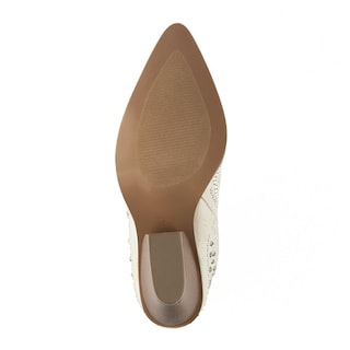 Foto 7 | Bota Vaquera Brillo Tacón Moda 8.5cm De Mujer Walki Antonia Blanco
