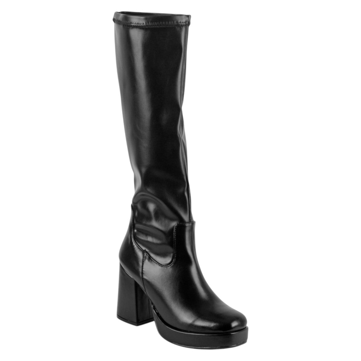 Foto 2 pulgar | Botas Altas Exterior Piel Vegana Color Negro Para Mujer De Rbcollection