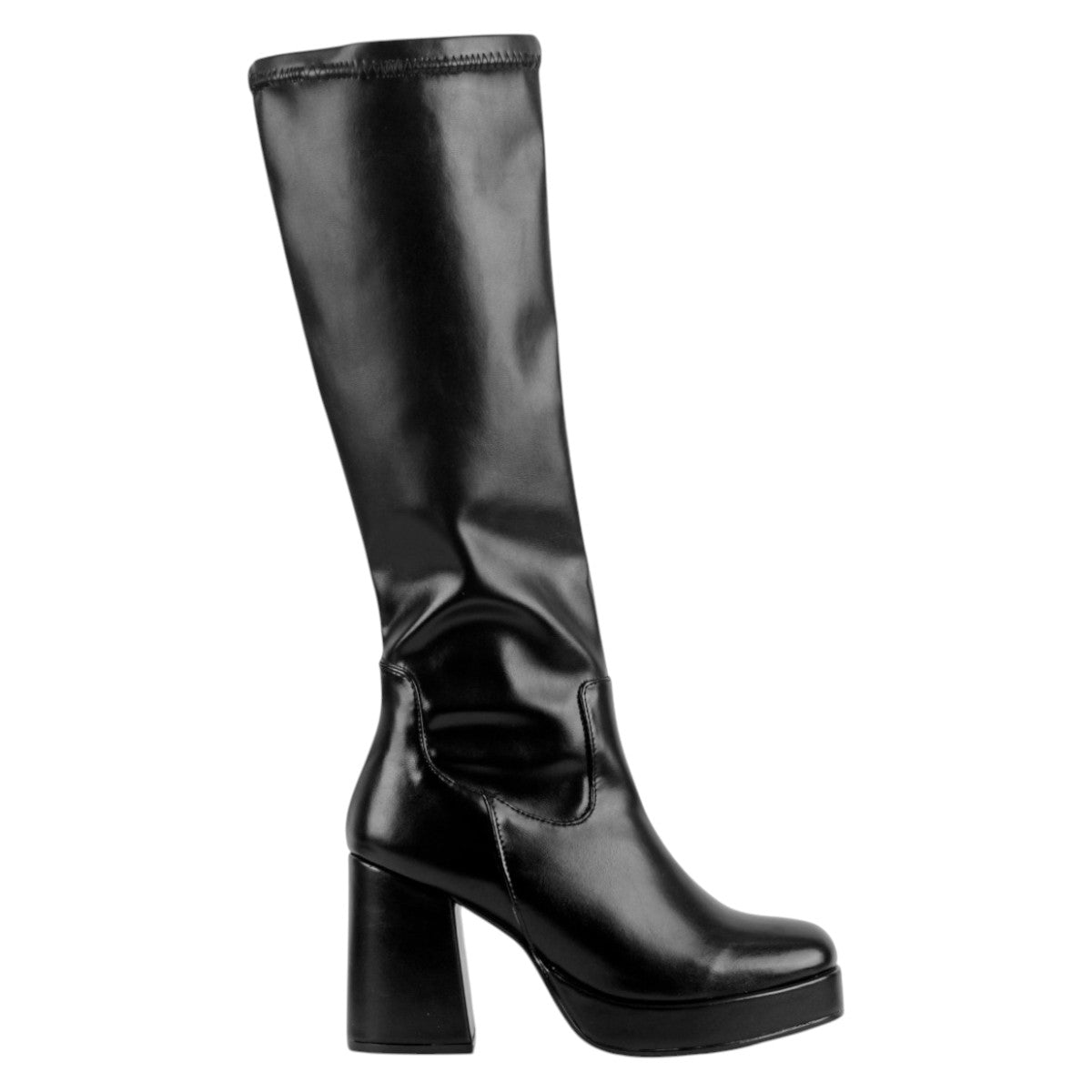 Foto 3 pulgar | Botas Altas Exterior Piel Vegana Color Negro Para Mujer De Rbcollection