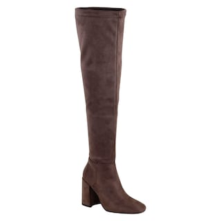 Foto 1 | Botas Altas Exterior Gamuza Color Café Para Mujer De Rbcollection