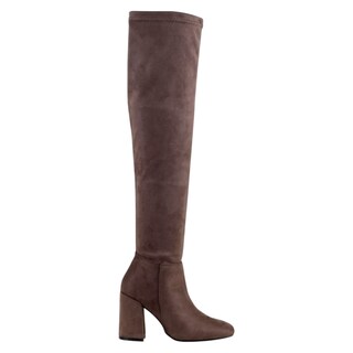 Foto 2 | Botas Altas Exterior Gamuza Color Café Para Mujer De Rbcollection
