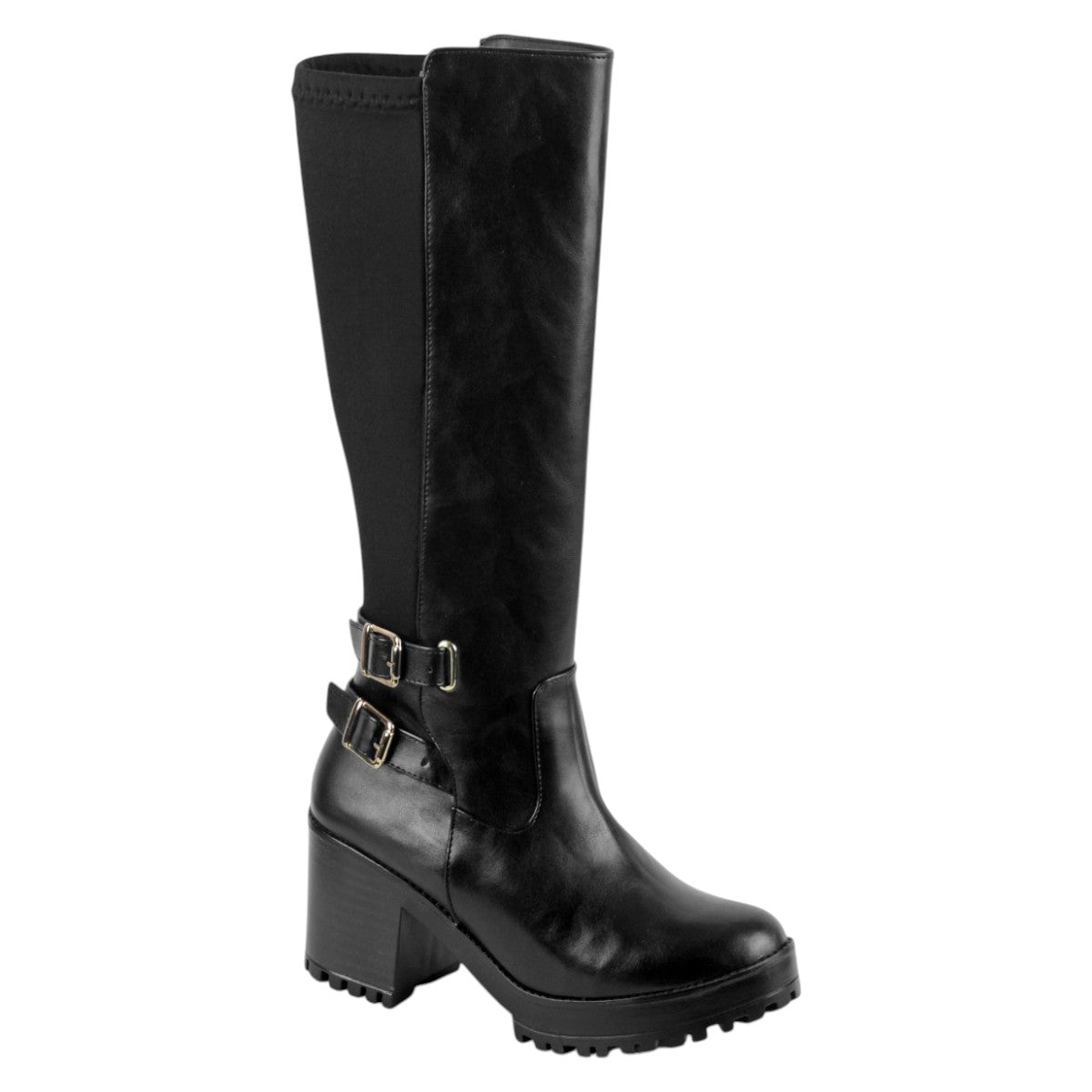 Foto 2 pulgar | Botas Altas Exterior Piel Vegana Color Negro Para Mujer De Rbcollection