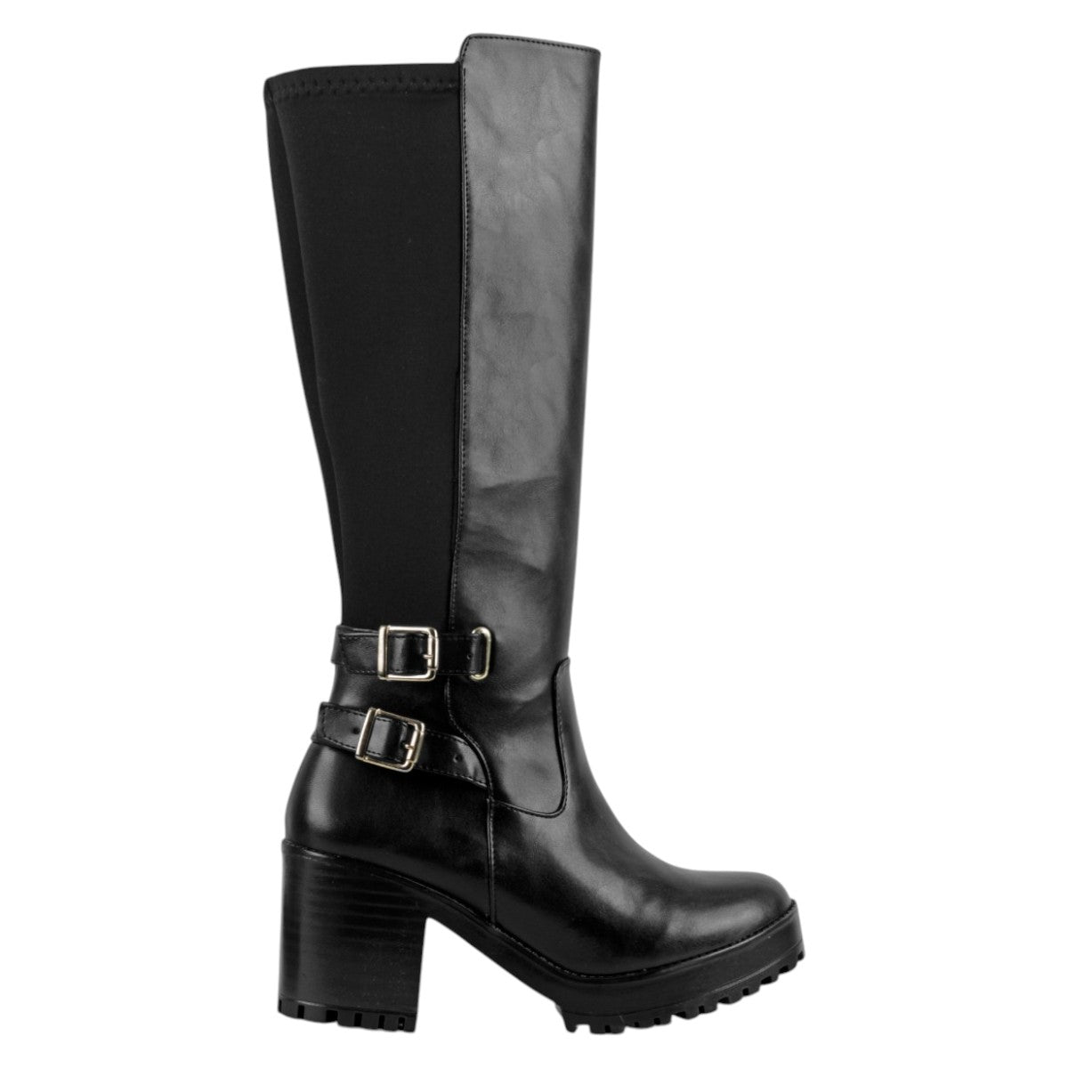 Foto 3 pulgar | Botas Altas Exterior Piel Vegana Color Negro Para Mujer De Rbcollection