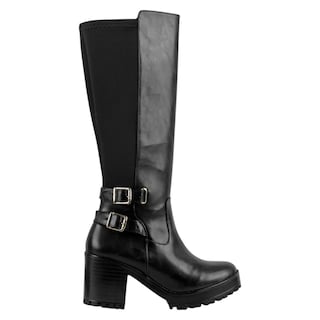 Foto 2 | Botas Altas Exterior Piel Vegana Color Negro Para Mujer De Rbcollection