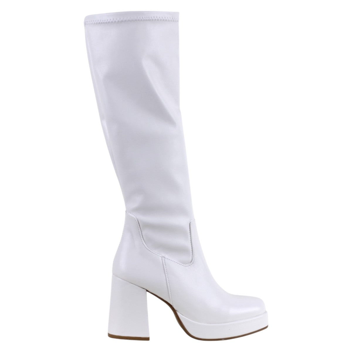 Foto 3 pulgar | Botas Altas Exterior Piel Vegana Color Blanco Para Mujer De Rbcollection
