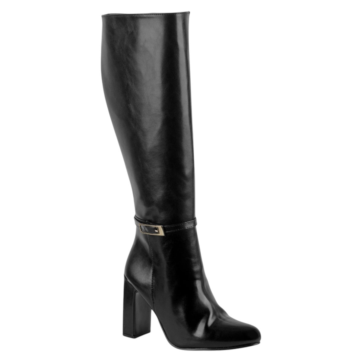 Foto 2 pulgar | Botas Altas Exterior Piel Vegana Color Negro Para Mujer De Rbcollection