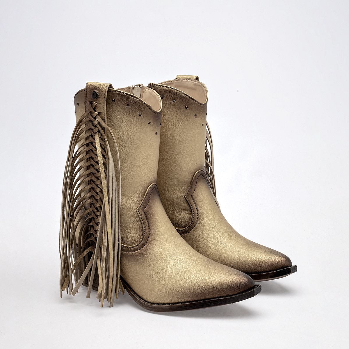 Foto 2 | Moramora Bota  Para Mujer Dorado