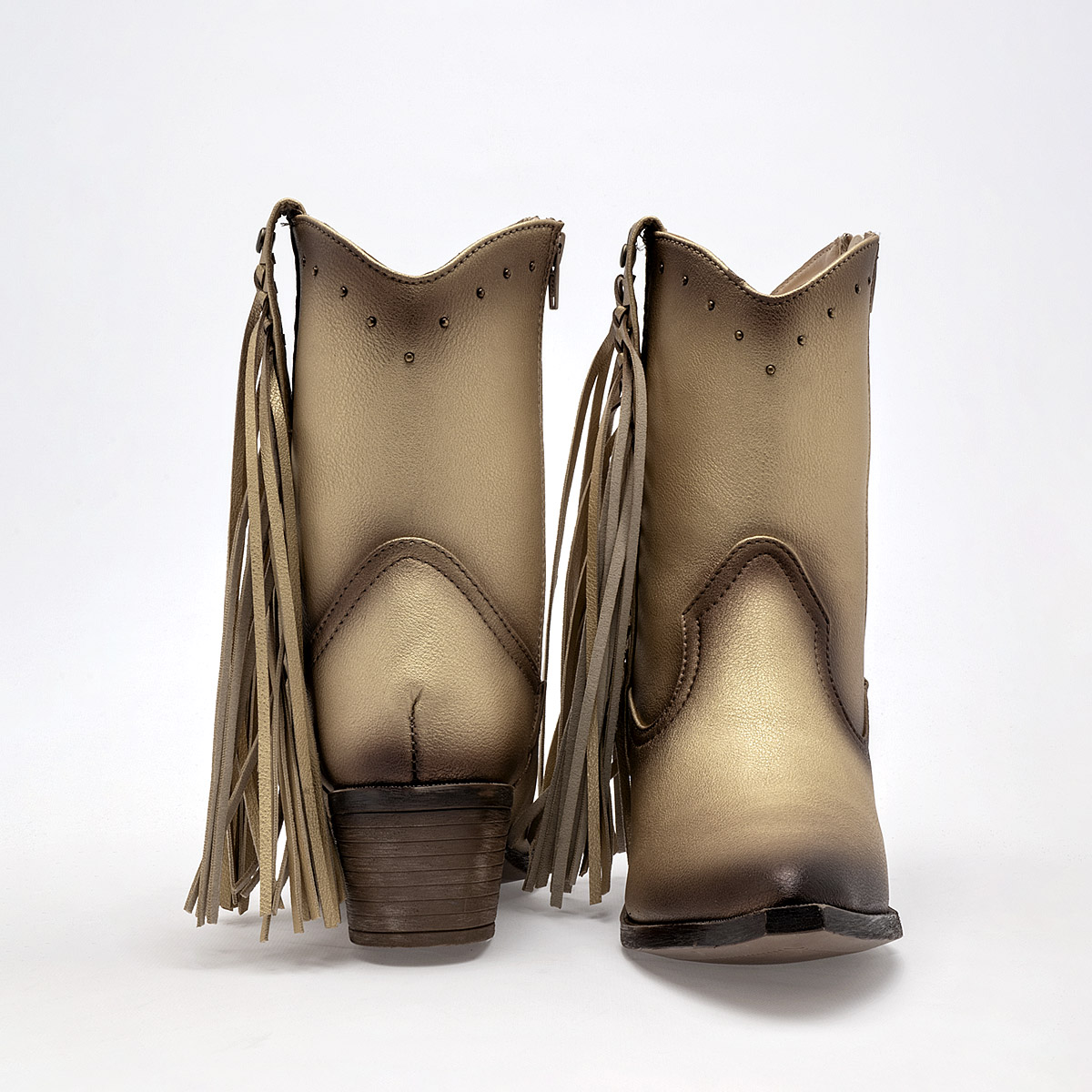 Foto 4 pulgar | Moramora Bota  Para Mujer Dorado
