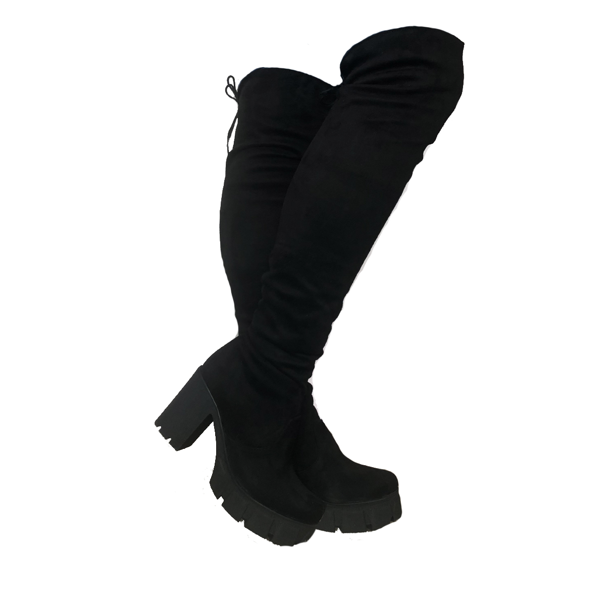 Foto 2 pulgar | Bota Larga Mujer Plataforma 9cm Tacón  Andrómeda. Nyxmart