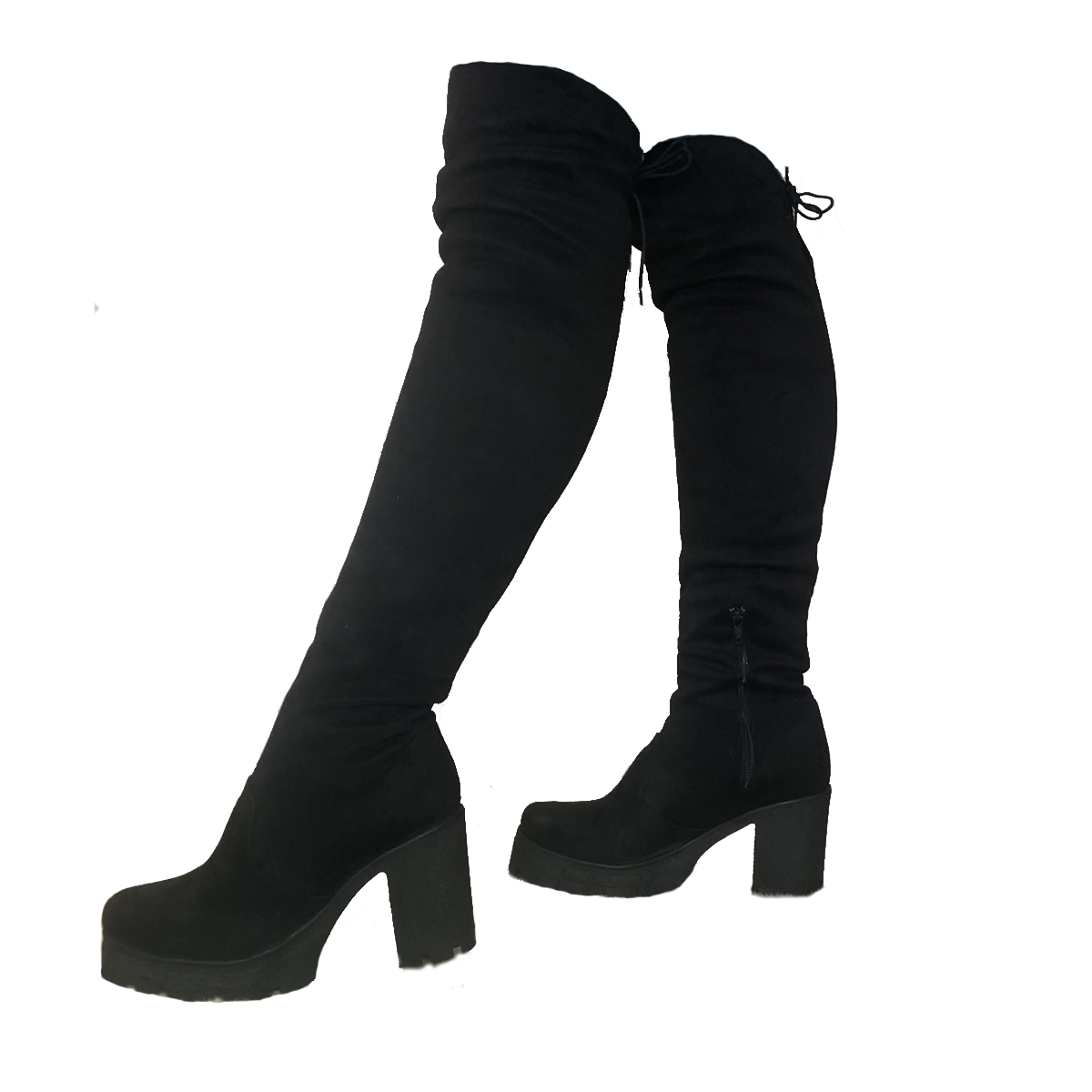 Foto 4 pulgar | Bota Larga Mujer Plataforma 9cm Tacón  Andrómeda. Nyxmart