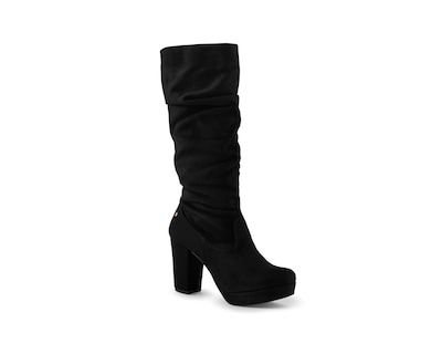 Foto 1 | Bota Color Negro Plisado Material Sintetico