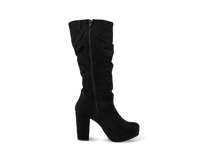 Foto 3 | Bota Color Negro Plisado Material Sintetico