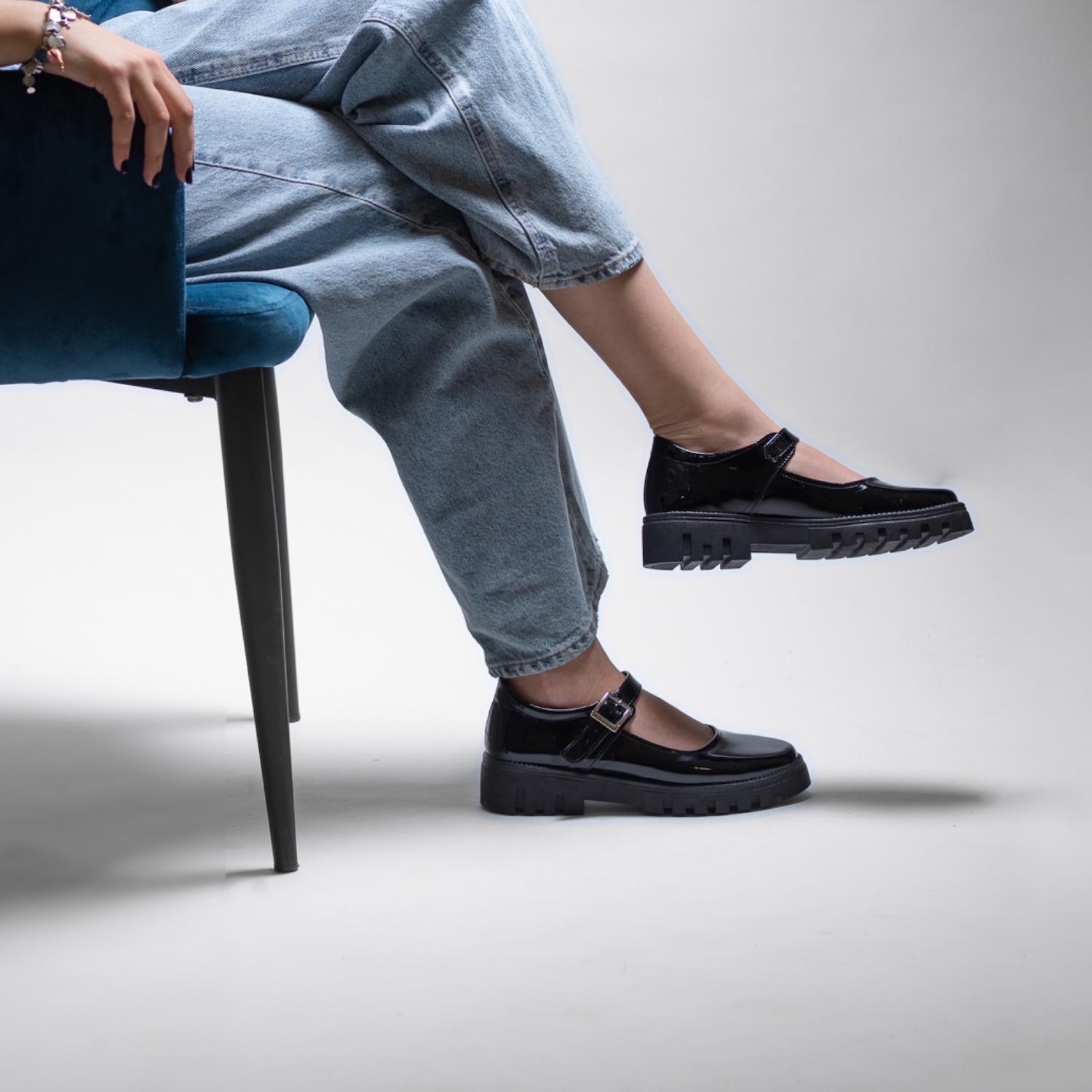Foto 9 pulgar | Zapato Mary Jane Para Mujer Con Plataforma Chunky Y Hebilla