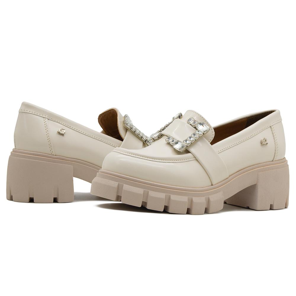 Foto 3 pulgar | Zapato Mocasin Dama Salamandra Moda Formal Elegante 22-26 Beige