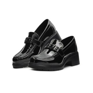 Foto 1 | Zapato Mocasin Para Mujer Formal Oficina Tacón Ancho Negro