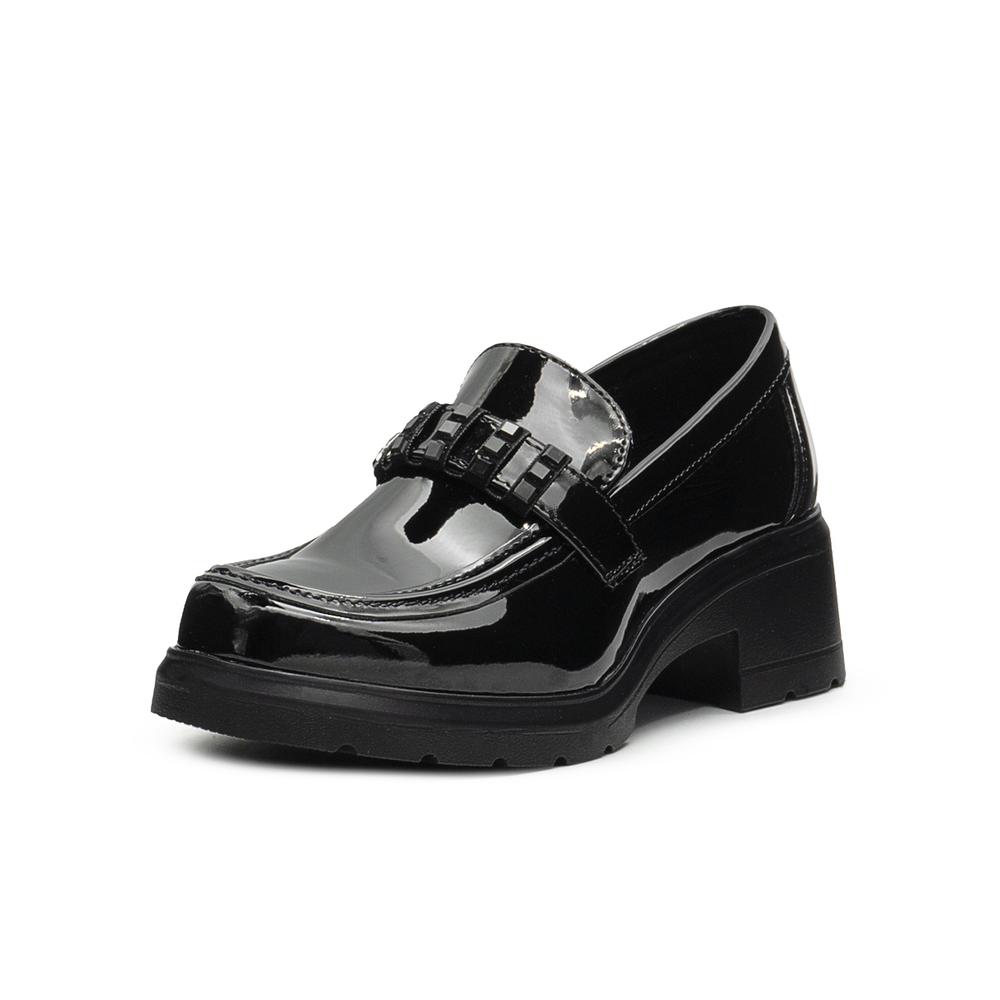 Foto 4 pulgar | Zapato Mocasin Para Mujer Formal Oficina Tacón Ancho Negro