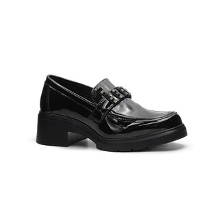 Foto 4 | Zapato Mocasin Para Mujer Formal Oficina Tacón Ancho Negro