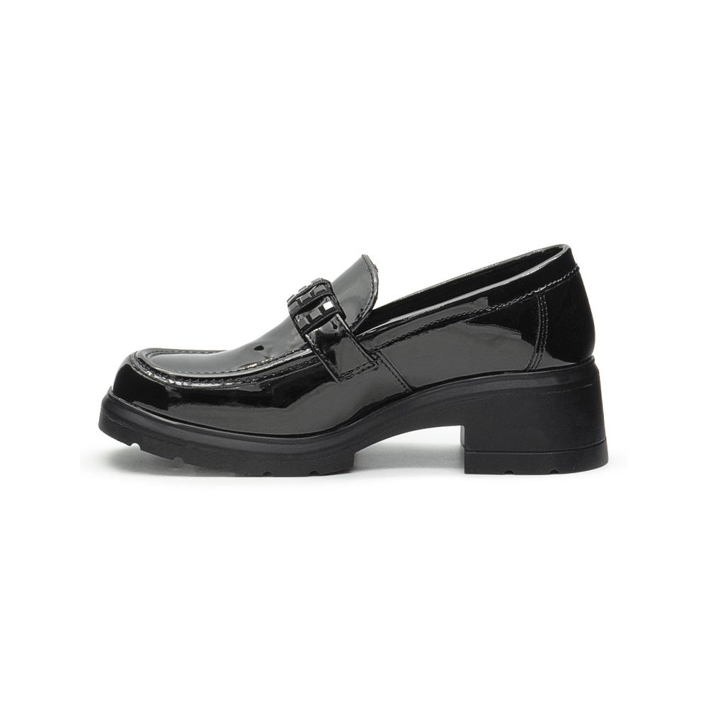 Foto 6 pulgar | Zapato Mocasin Para Mujer Formal Oficina Tacón Ancho Negro