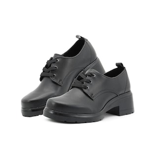 Foto 1 | Zapato Mocasines Greenlove Para Mujer Con Tacon Ancho Negro Negro