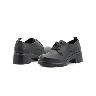 Foto 2 | Zapato Mocasines Greenlove Para Mujer Con Tacon Ancho Negro Negro