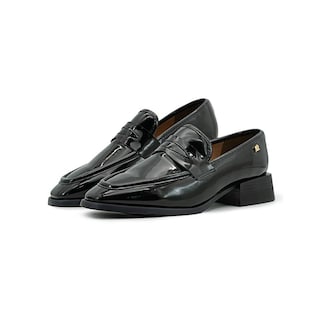 Foto 1 | Elegante Mocasin Casual Salamandra Para Dama Charol Negro Negro