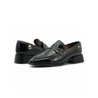 Foto 2 | Elegante Mocasin Casual Salamandra Para Dama Charol Negro Negro