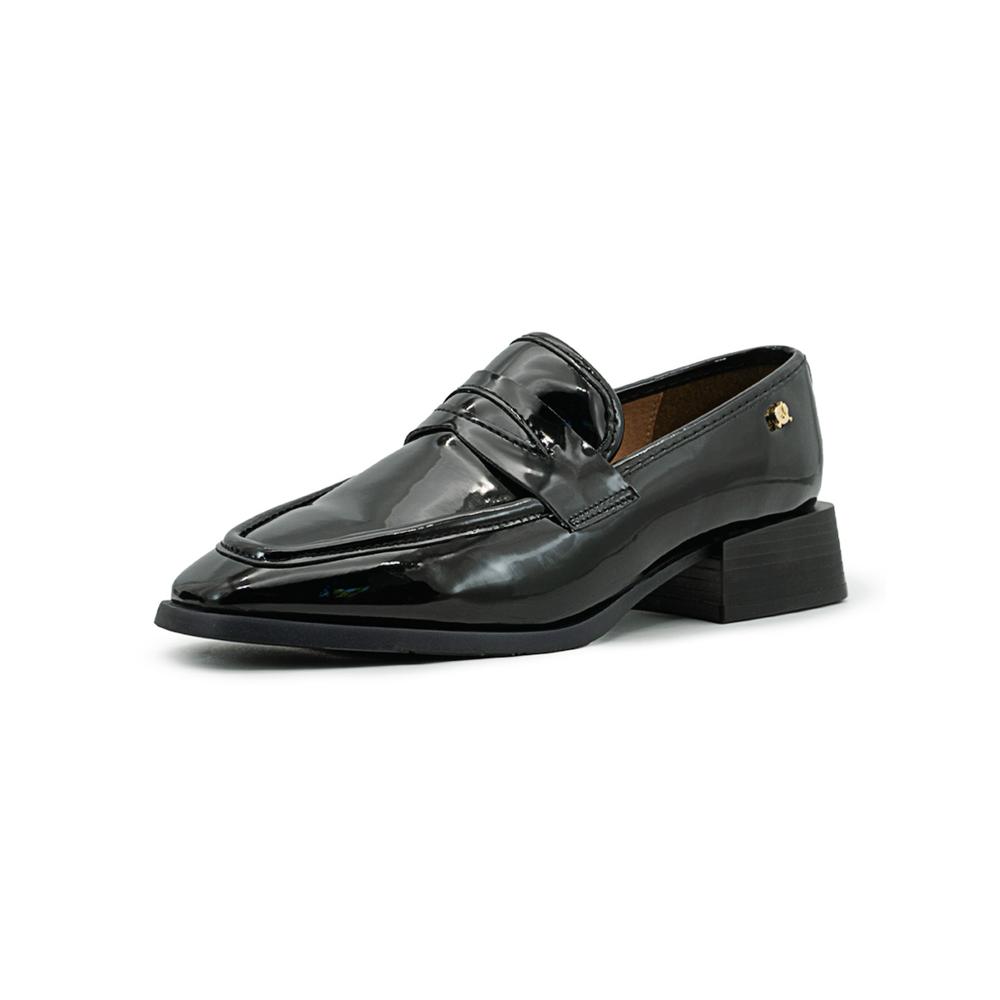 Foto 4 pulgar | Elegante Mocasin Casual Salamandra Para Dama Charol Negro Negro