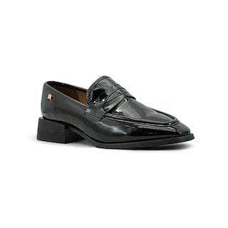 Foto 4 | Elegante Mocasin Casual Salamandra Para Dama Charol Negro Negro