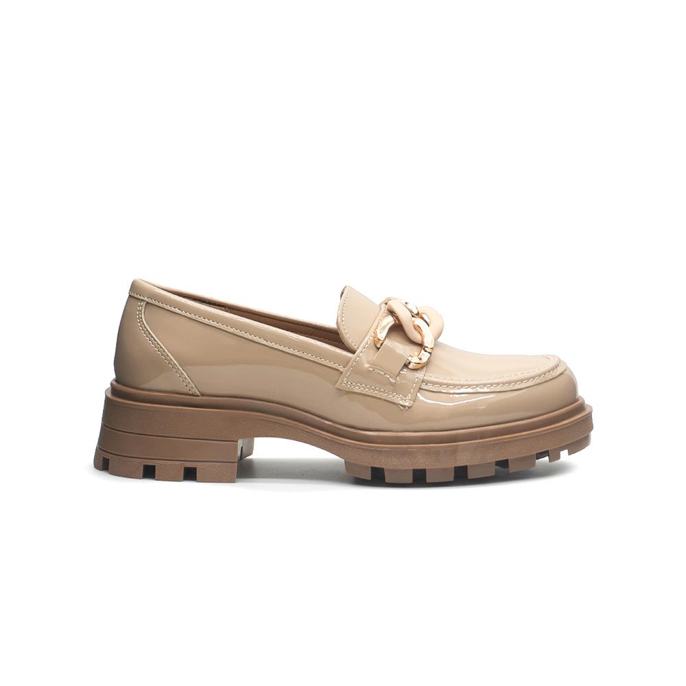 Foto 1 | Mocasín Green Love Charol Beige Para Mujer Forma Oficina Beige