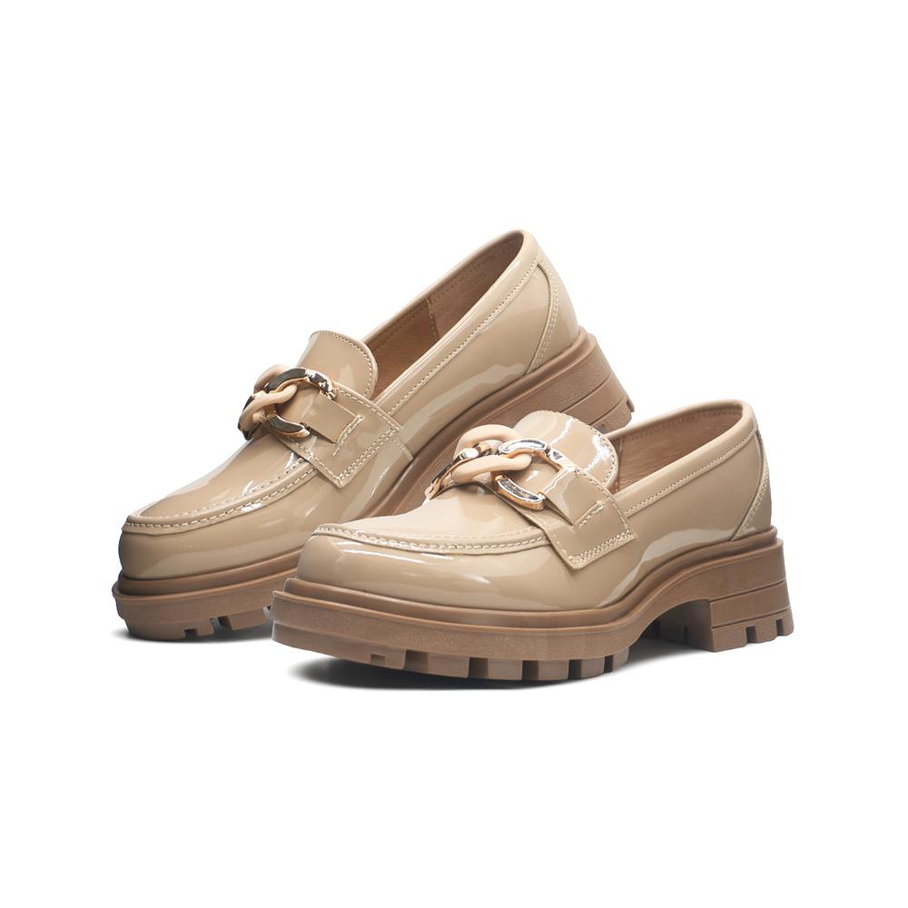 Foto 2 | Mocasín Green Love Charol Beige Para Mujer Forma Oficina Beige