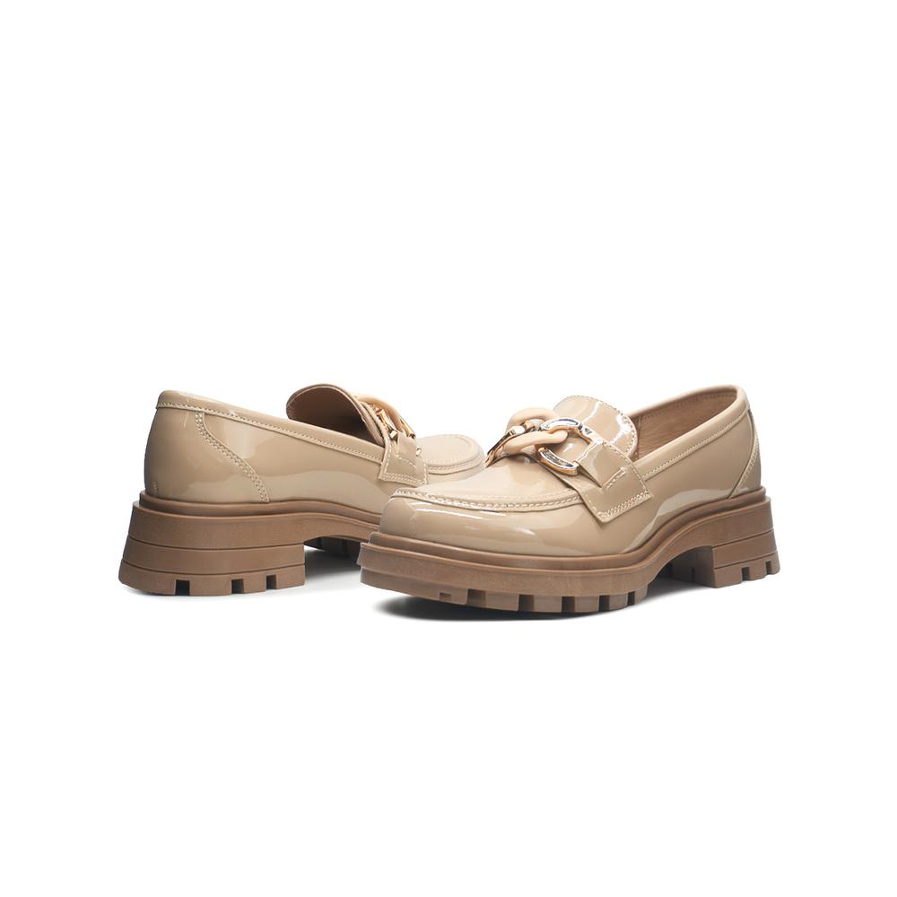Foto 4 pulgar | Mocasín Green Love Charol Beige Para Mujer Forma Oficina Beige