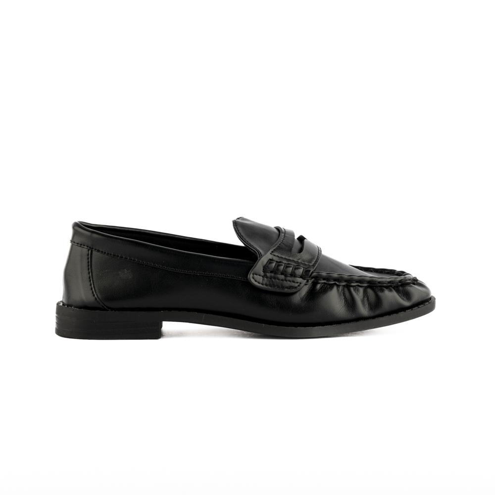 Mocasines Loafer Moda Flat Clásico Mujer Walki Maité Negro