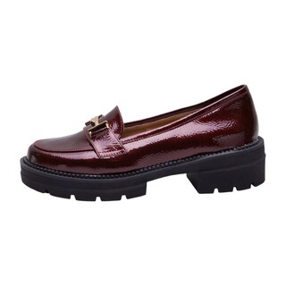 Foto 2 | Mocasines Calzado Watanabe Color Tinto Charol Con Cadena