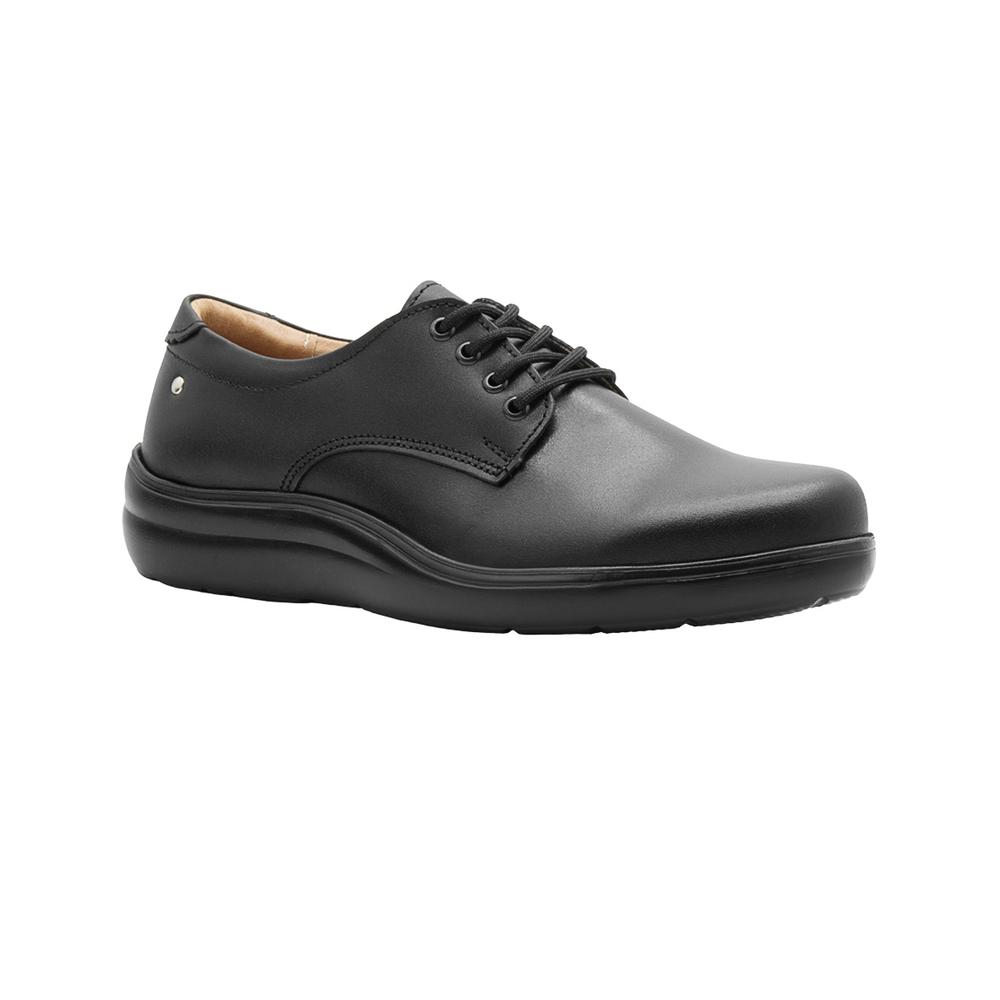 Derby Para Mujer Piel Color Negro Super Comodos Ligeros Negro