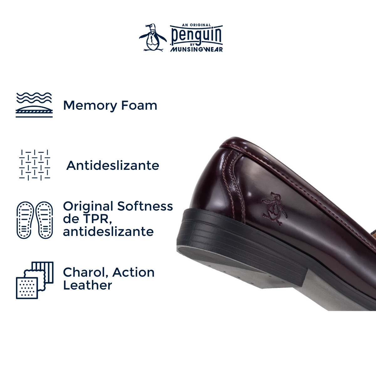 Foto 5 | Mocasín Original Penguin Style Bruna Burgundy Para Mujer