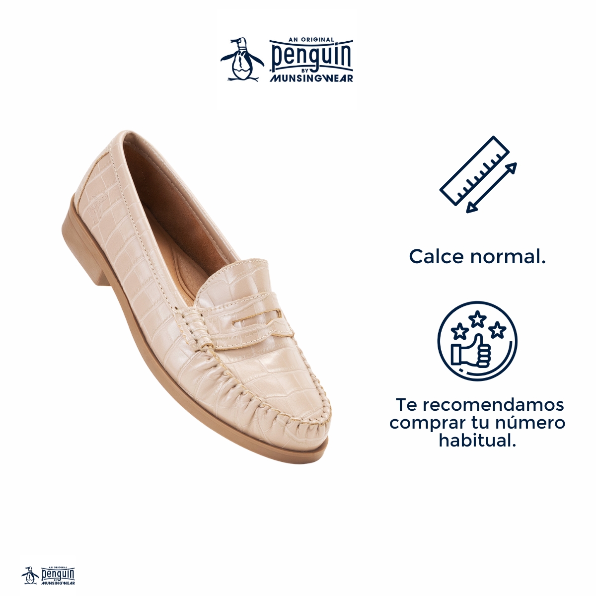 Foto 5 pulgar | Mocasín Original Penguin Style Bruna Nude Para Mujer