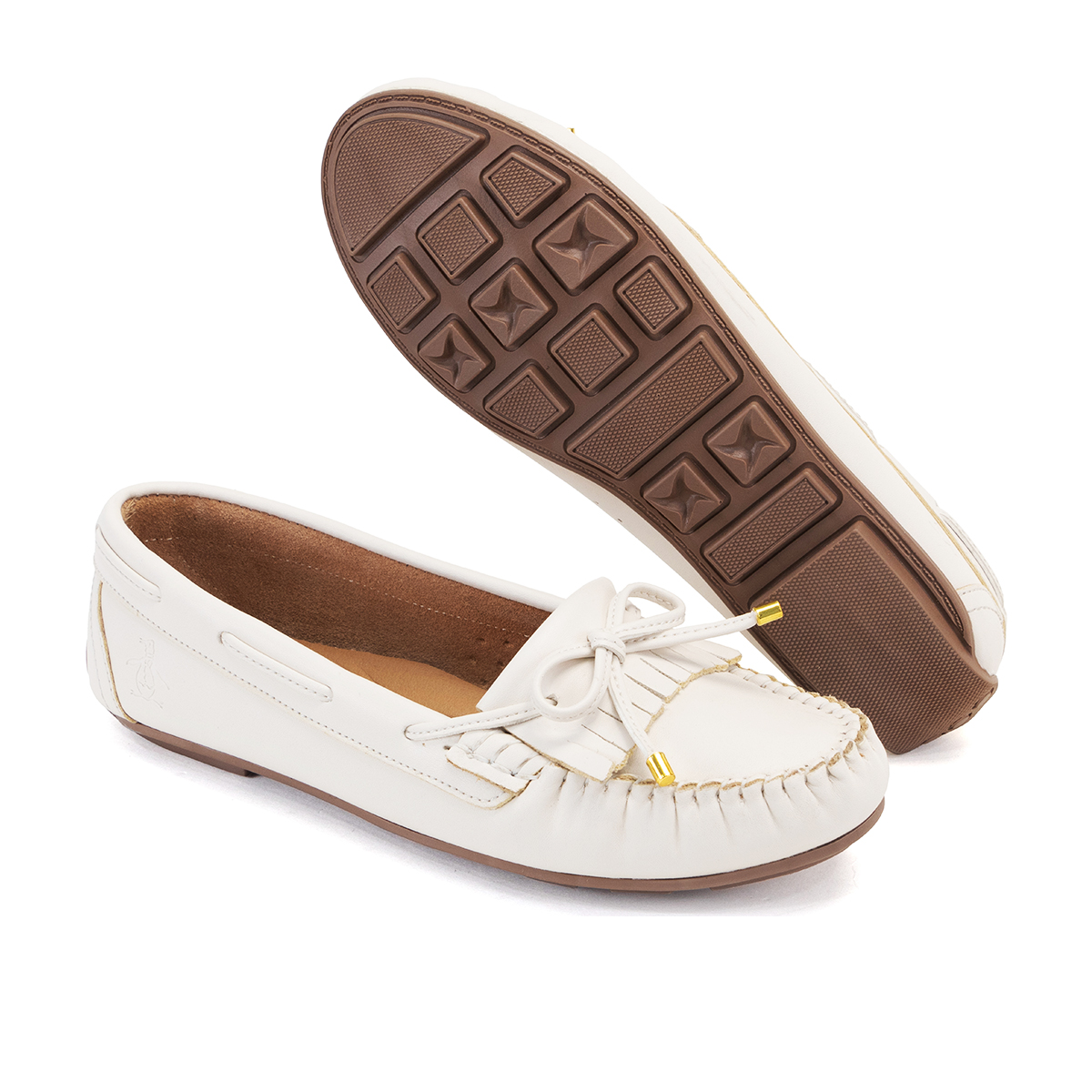 Foto 2 pulgar | Mocasín Original Penguin Style Celina Hueso Para Mujer