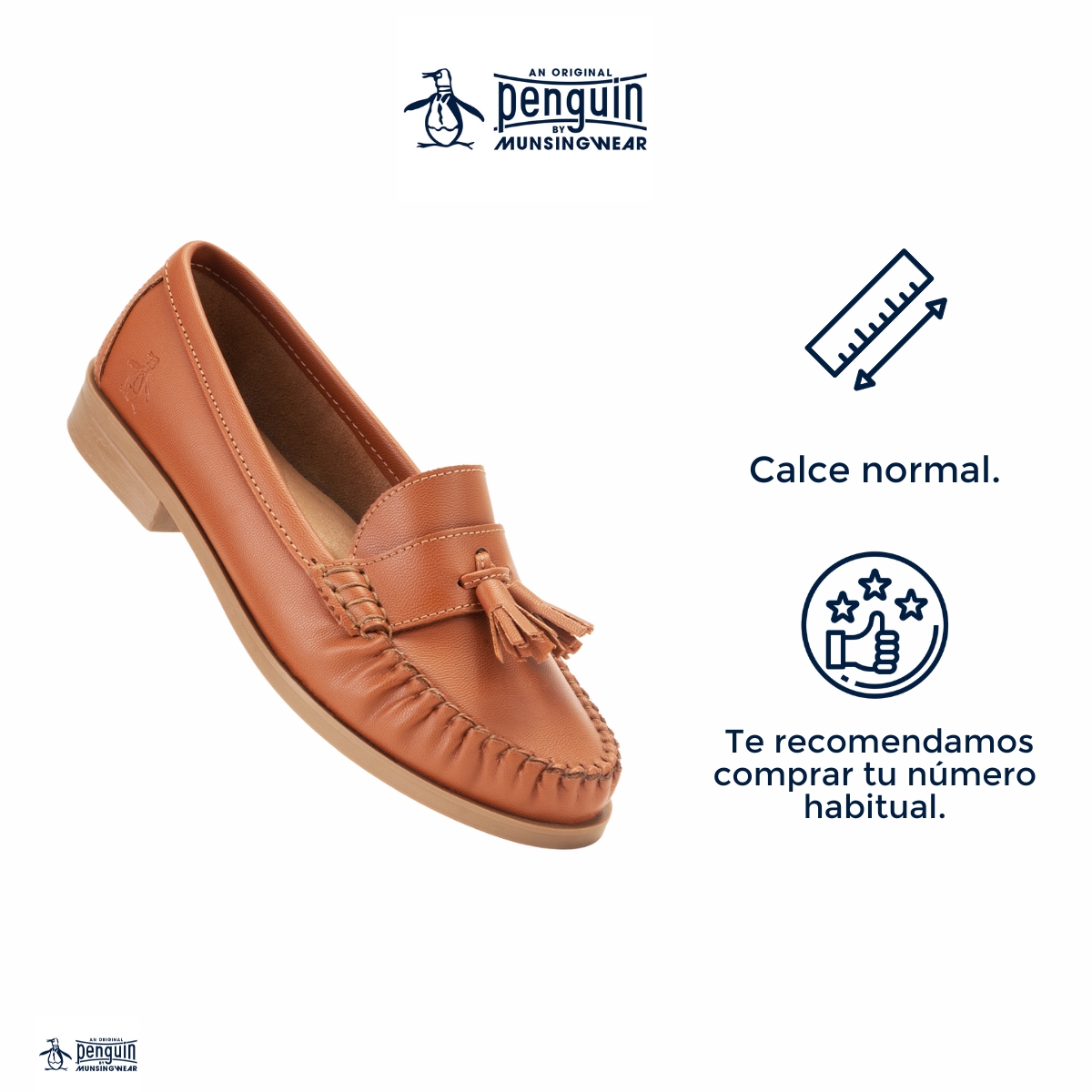 Foto 5 pulgar | Mocasín Original Penguin Style Ebba Tan Para Mujer