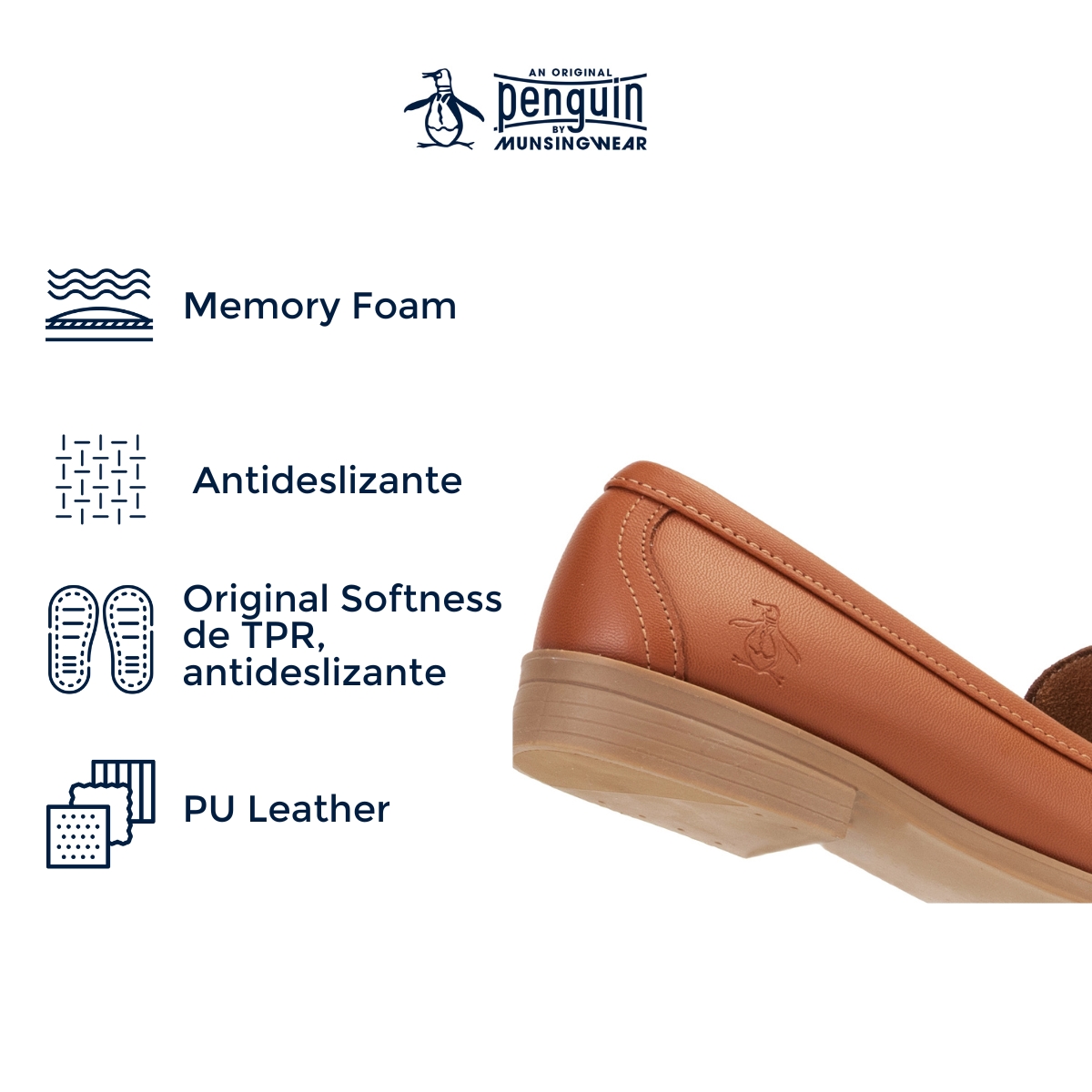 Foto 5 | Mocasín Original Penguin Style Ebba Tan Para Mujer