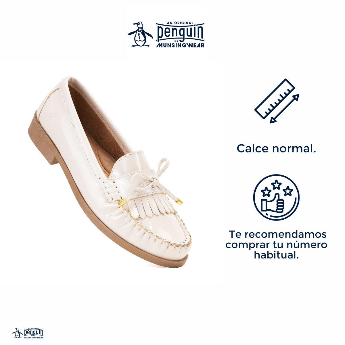 Foto 4 | Mocasín Original Penguin Style Malva Hueso Para Mujer