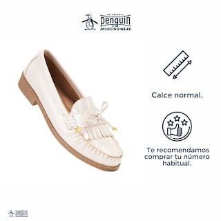 Foto 4 | Mocasín Original Penguin Style Malva Hueso Para Mujer