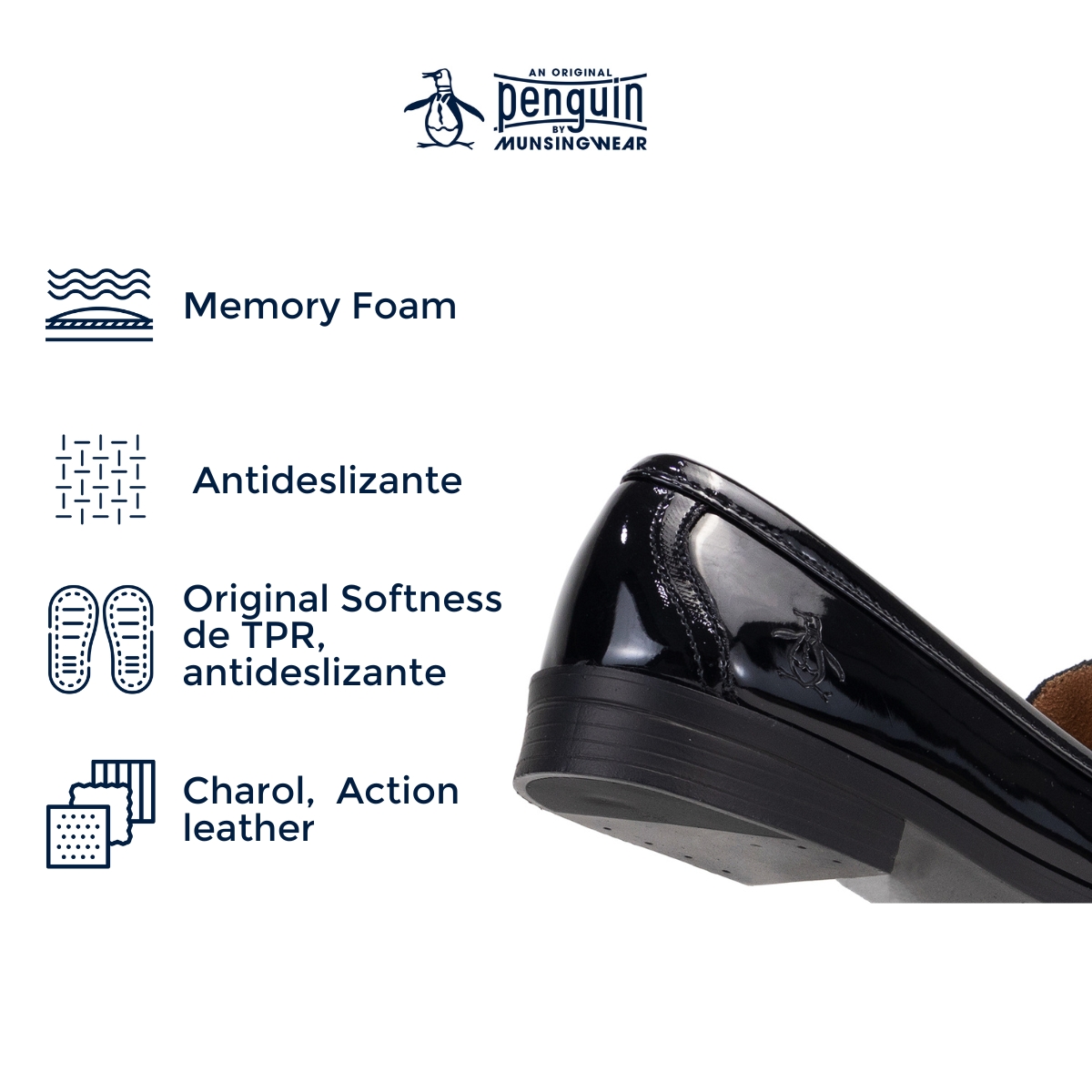 Foto 5 | Mocasín Original Penguin Style Malva Negro Para Mujer