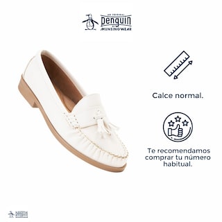 Foto 4 | Mocasín Original Penguin Style Ebba Hueso Para Mujer