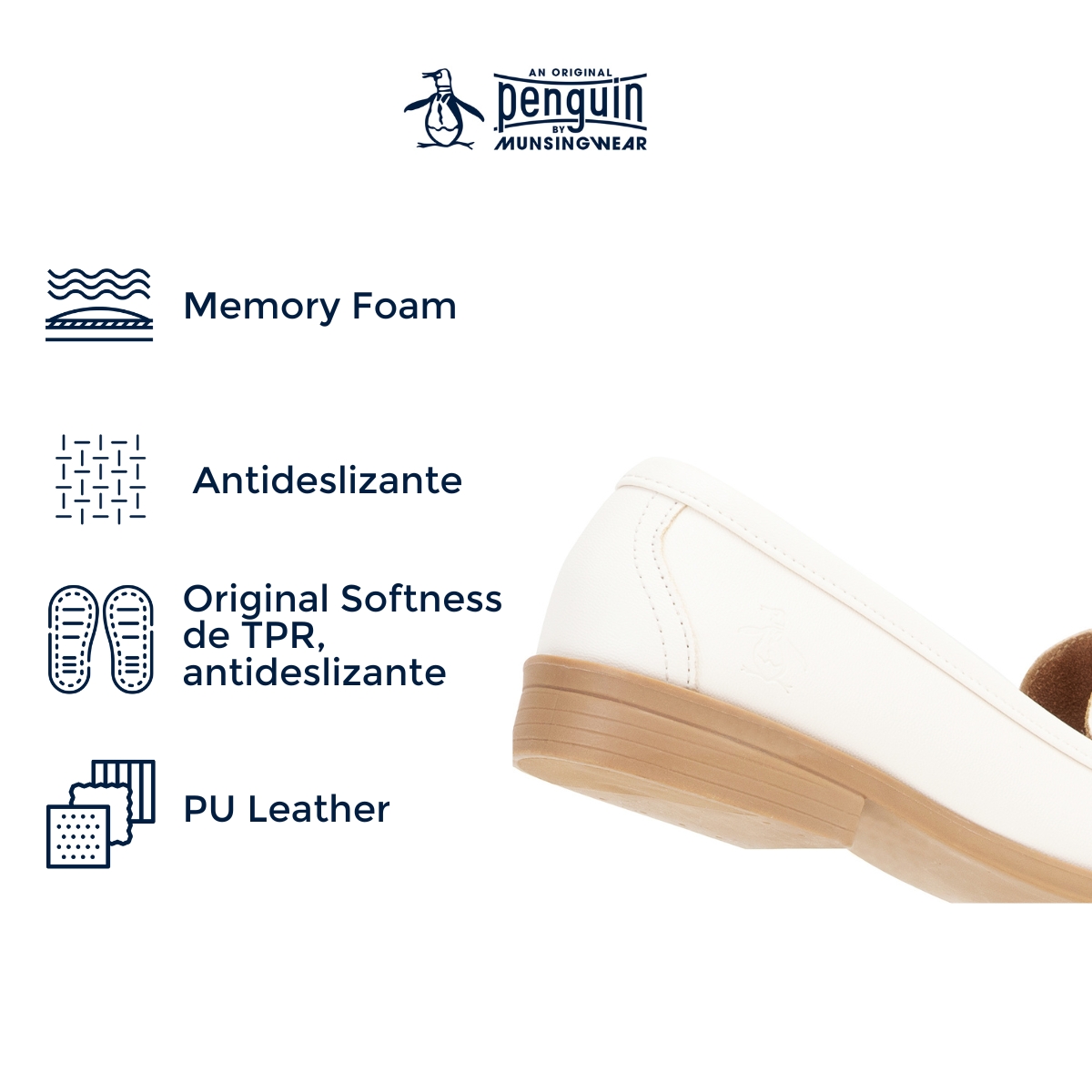Foto 5 | Mocasín Original Penguin Style Ebba Hueso Para Mujer