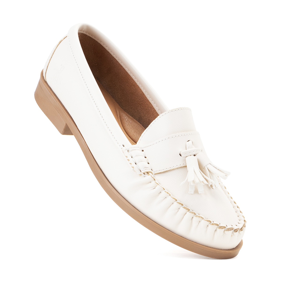 Foto 9 pulgar | Mocasín Original Penguin Style Ebba Hueso Para Mujer