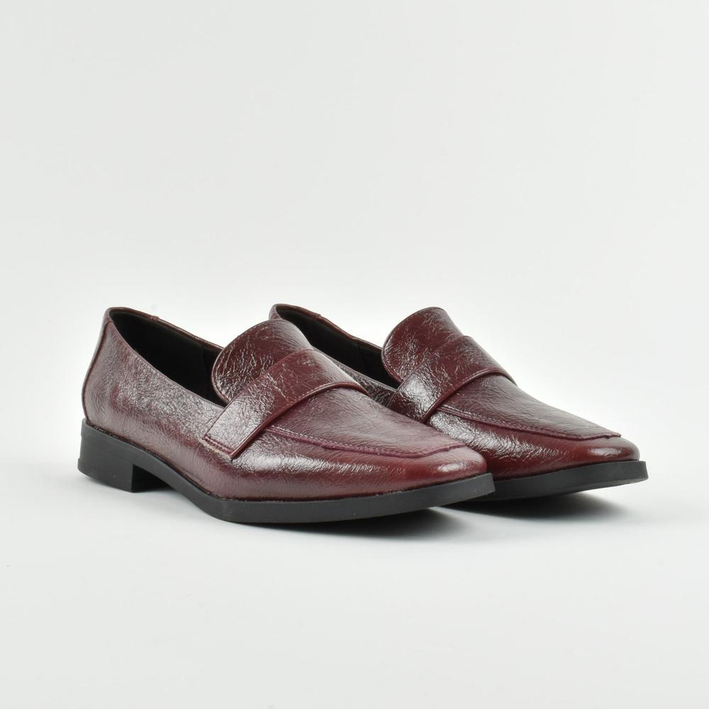 Foto 5 pulgar | Mocasines Loafer Moda Flat Clásico Mujer Walki Carmen Vino